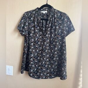 Black Floral Blouse